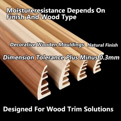 Moistureresistance Depends On Finish And Wood Type Decorative Wooden Mouldings Natural Finish Dimension Tolerance Plus Minus 0.3mm Designed For Wood Trim Solutions