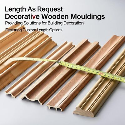 Length As Request Decorative Wooden Mouldings Providing Solutions for Building Decoration Featuring Custom Length Options