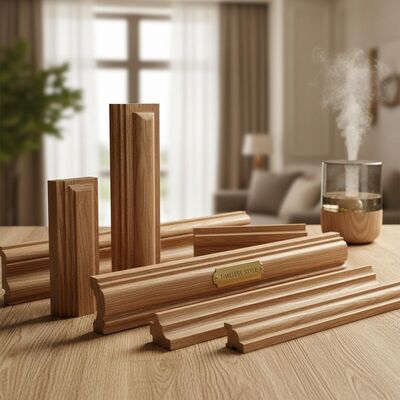 Residential Decorative Wooden Mouldings Crafted for Interior Decoration Providing Moderate Moistureresistance and Timeless Style