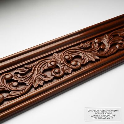 Varnished Decorative Wood Frieze Dimension Tolerance ±0.3mm Ideal for Adding Sophisticated Details to Ceilings and Walls