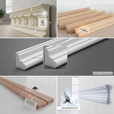 Crown Moulding Primed MDF 2.7m Decorative Ceiling Trim for Home Renovation Projects