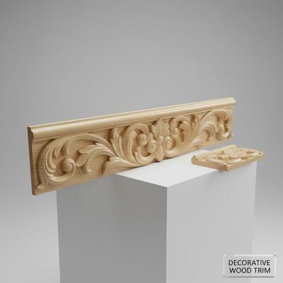Wall Ornamental Wood Moulding Easy To Clean Decorative Wood Trim For Interior Wall Design And Architectural Detailing Projects