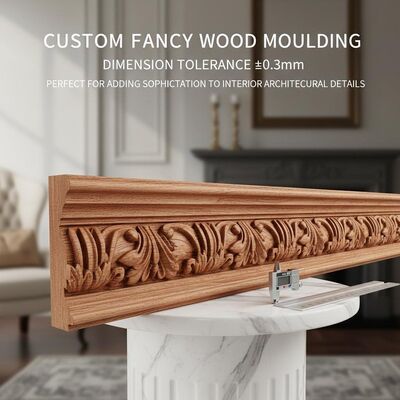 Custom Fancy Wood Moulding Dimension Tolerance ±0.3mm Perfect for Adding Sophistication to Interior Architectural Details
