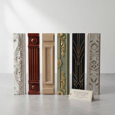 Window Frame Moulding Ornamental Wood Moulding Variety of Finishes to Match Diverse Architectural Styles and Preferences