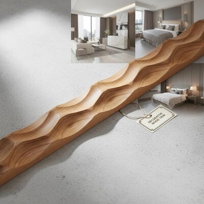 Wood Light Brown Decorative Wooden Trim Suitable for Residential Commercial and Hospitality Interior Decoration Needs