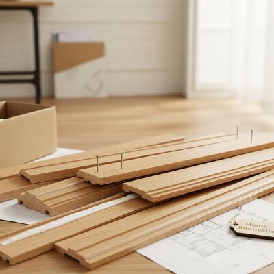 Light Brown Decorative Wooden Mouldings Providing Excellent Performance Supporting Nailing Or Gluing Installation Method Ideal Choice for Home Renovation