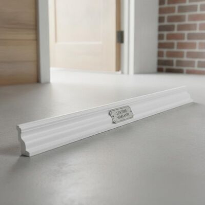 Rot Proof PVC Backband Moulding Resistant Decorative Door Casing Trim 8ft Waterproof Interior Exterior Lifetime Warranty