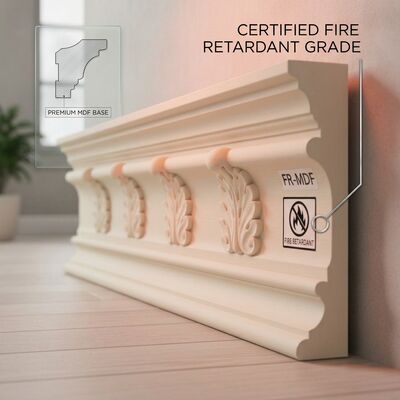 Pre-finished Ceiling Cornice Moulding Factory Finished Wood Effect Luxury Ceiling Decoration