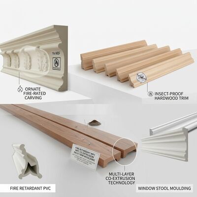 Lightweight Wall Panel Trim Moulding MDF Decorative Strips Accent Wall Grid Wainscot Design
