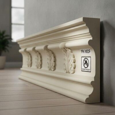 Elegant Window Casing Moulding Water-based Primed Wood Trim Window Frame Decoration Protection