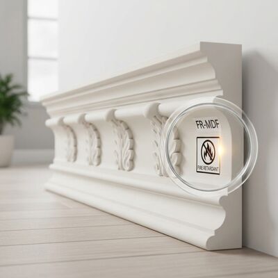 Flexible Wood Baseboard Moulding Kiln Dried Solid Timber Skirting Curved Wall Floor Transition