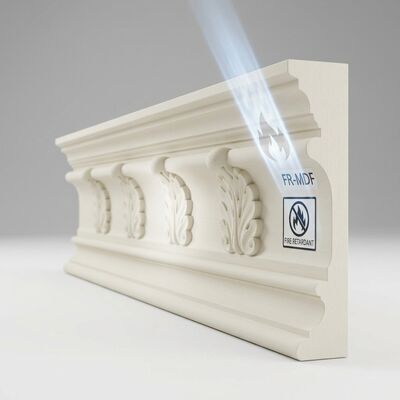 Ornamental Decorative Wooden Mouldings Smooth Sanded Texture Easy Installation Interior Wall Ceiling Trim
