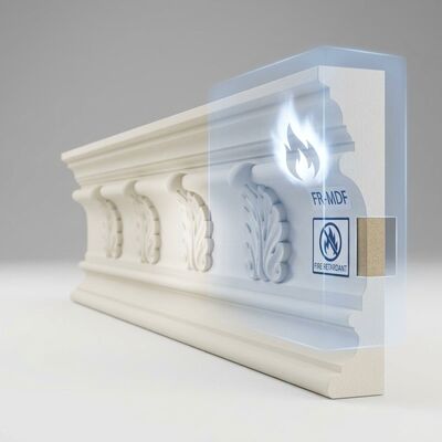 Crown Moulding Primed MDF 2.7m Decorative Ceiling Trim for Home Renovation Projects