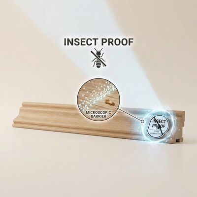 Baseboard Moulding KD Primed Pine 4.88m Moisture Resistant Skirting Board Trim