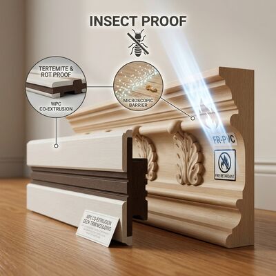 Casing Moulding Primed Finger-Jointed Fir 4.88m Window Frame Trim Damp Proof