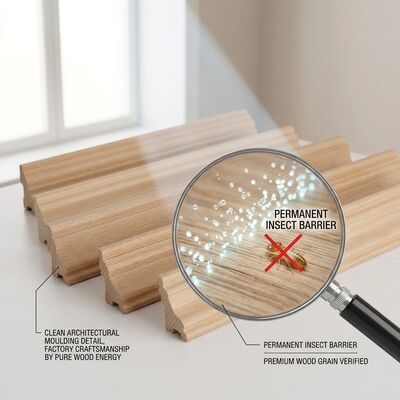 Ceiling Moulding Primed MDF 2.44m Lightweight Decorative Crown Trim for Interior Decoration