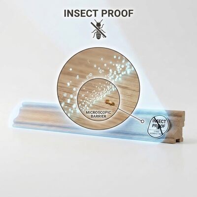 Moisture Resistant Wood Moulding Damp Proof 4.88m Primed Baseboard Trim Interior Use