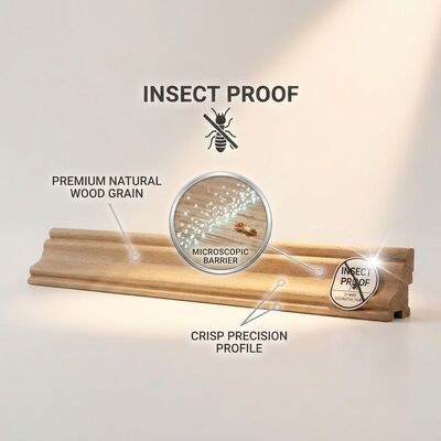 Fluted Wood Panel Moulding Slatted Tambour Trim Adding Depth for Modern Accent Wall Installation