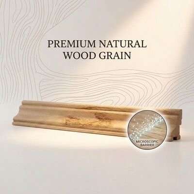 Moisture Resistant Wood Trim Sealed Finish Engineered for Bathroom Kitchen Interior Decoration